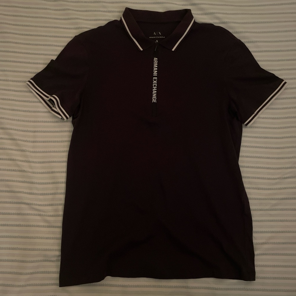 Armani Exchange Purple Polo